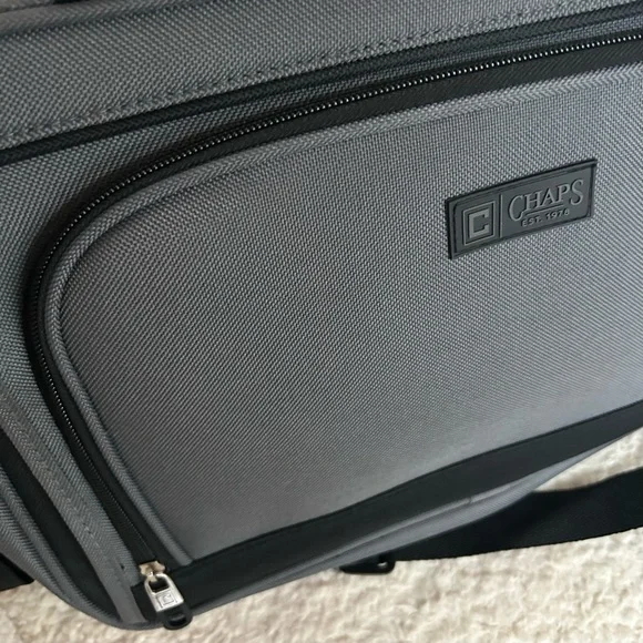 CHAPS Travel Luggage Bag PLUS Mini Bag Black and Gray